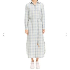 Theory Belted Shirtdress Fuji Check